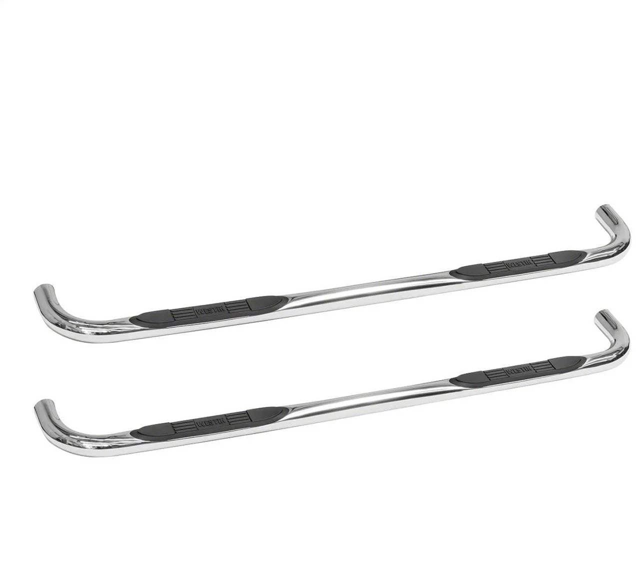 Westin E-Series 3-Inch Nerf Side Step Bars; Stainless Steel (19-26 Sierra 1500 Double Cab)