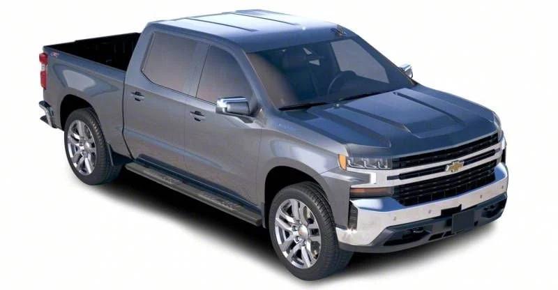 Epic Aluminum Running Boards; Black (19-26 Sierra 1500 Double Cab)