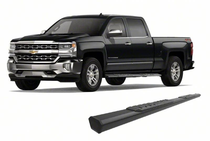 Epic Aluminum Running Boards; Black (07-18 Sierra 1500 Crew Cab)