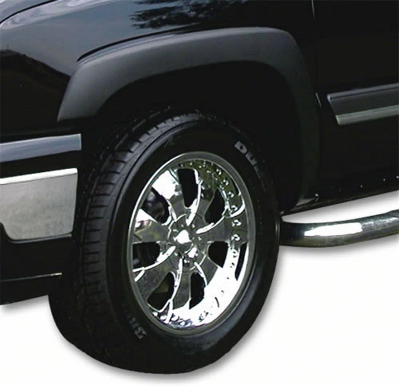 Original Riderz Fender Flares; Textured Black (07-13 Sierra 1500 w/ 6.50-Foot Standard & 8-Foot Long Box)