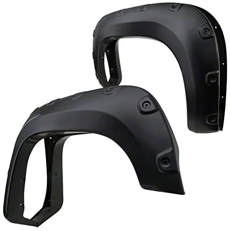 Fender Flares; Front and Rear; Smooth Black (07-13 Sierra 1500)