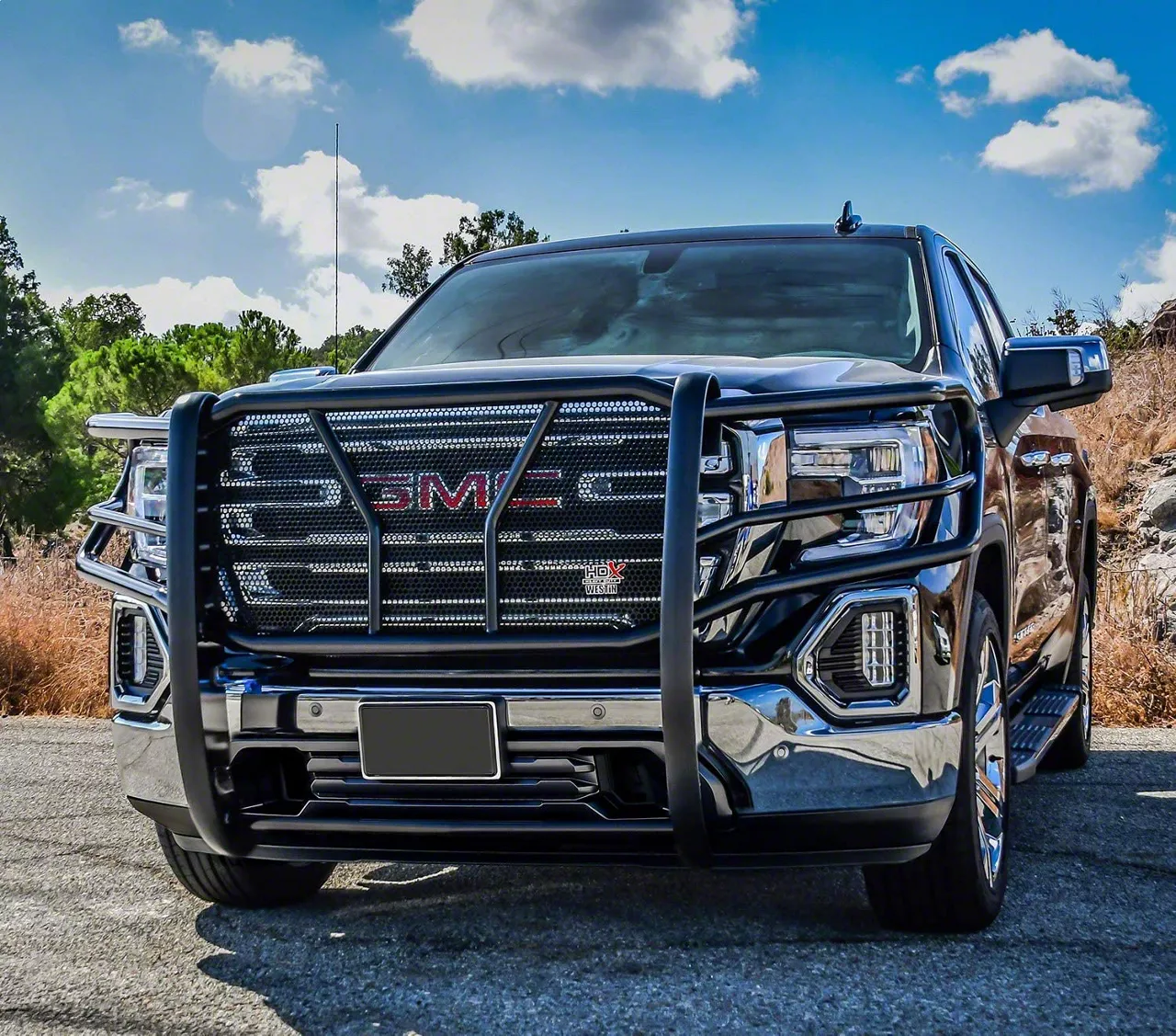 Westin HDX Grille Guard; Black (19-21 Sierra 1500, Excluding Diesel; 2022 Sierra 1500 Limited, Excluding Diesel)