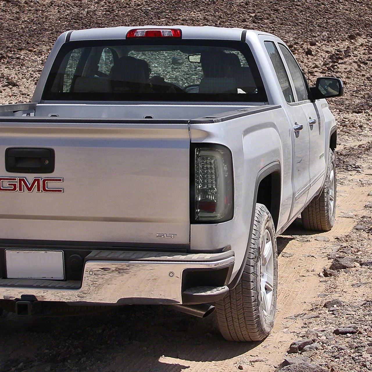 LED Tail Lights; Chrome Housing; Smoked Lens (14-18 Sierra 1500 w/ Factory Halogen Tail Lights)