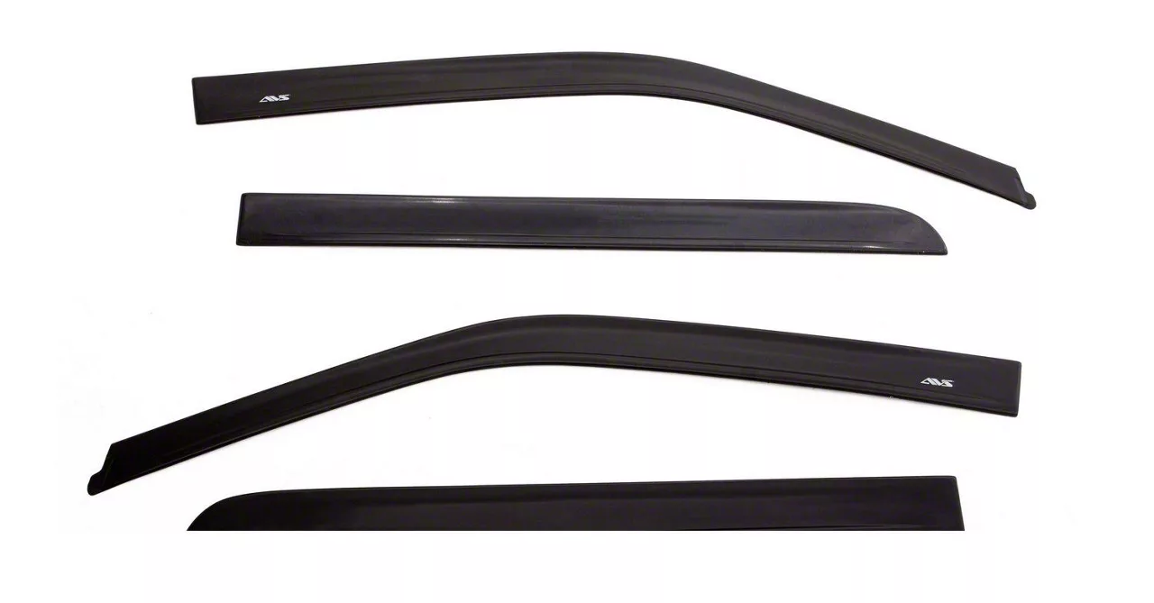 Low Profile Ventvisor Window Deflectors; Front and Rear; Matte Black (14-18 Sierra 1500 Crew Cab)