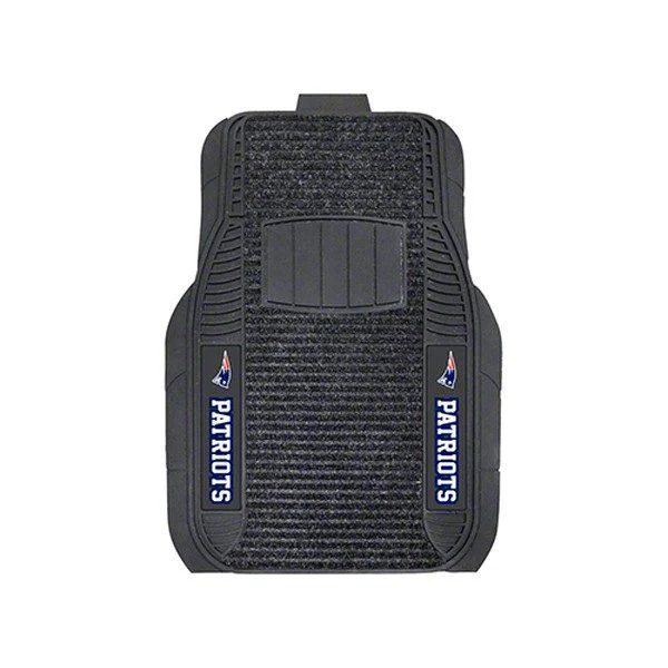 Molded Front Floor Mats with New England Patriots Logo (Universal; Some Adaptation May Be Required)