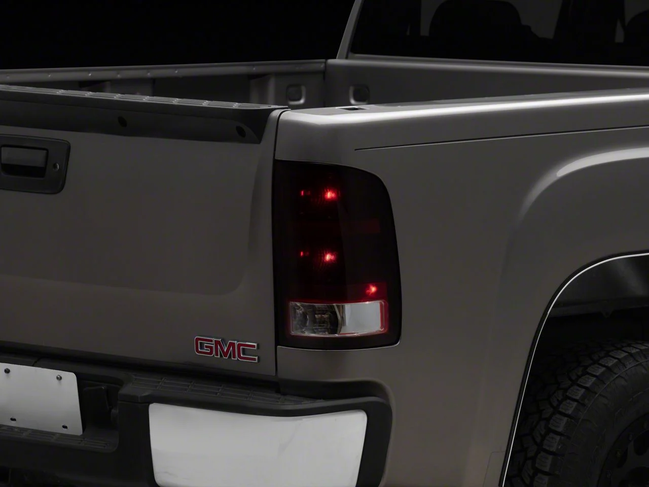 OEM Style Tail Lights; Chrome Housing; Red Smoked Lens (07-13 Sierra 1500)