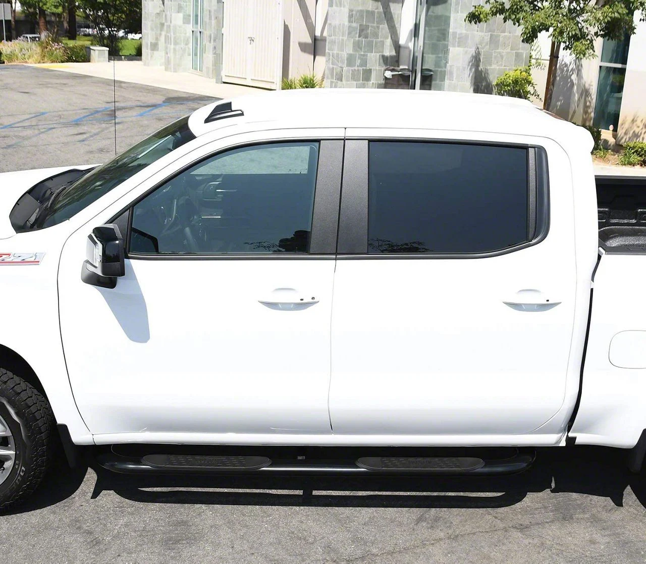 Westin Platinum 4-Inch Oval Side Step Bars; Black (19-26 Sierra 1500 Crew Cab)