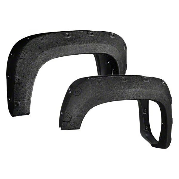 Pocket Rivet Fender Flares; Rough Texture (07-13 Sierra 1500 w/ 6.50-Foot Standard & 8-Foot Long Box)