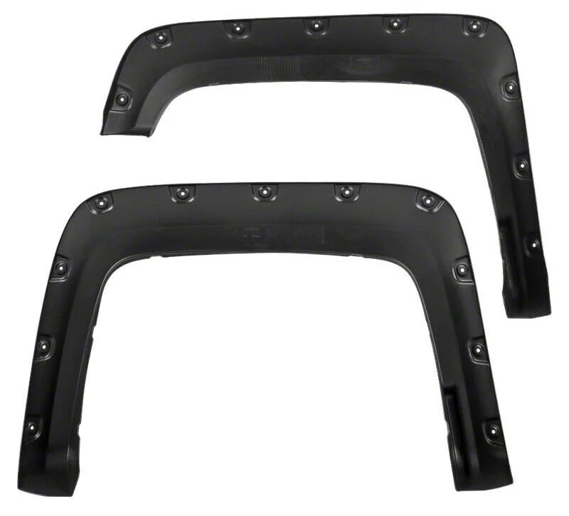 Pocket Rivet Fender Flares; Rough Texture (16-18 Sierra 1500)