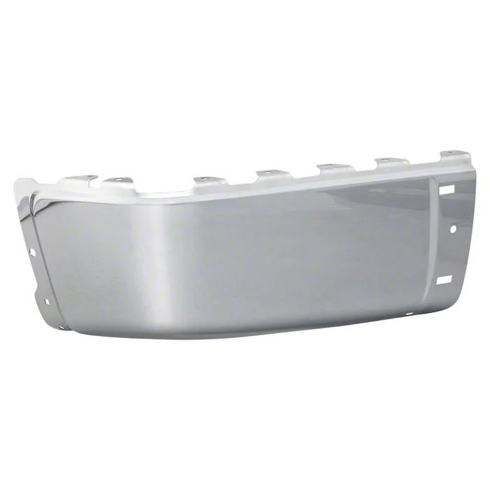 Rear Bumper Cap End; Not Pre-Drilled for Backup Sensors; Driver Side; Chrome (07-13 Sierra 1500)
