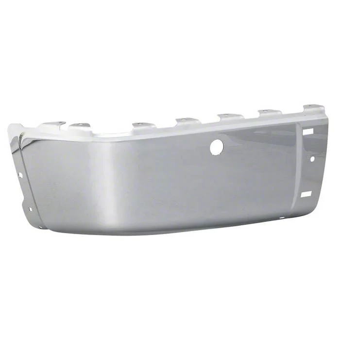 Rear Bumper Cap End; Pre-Drilled for Backup Sensors; Driver Side; Chrome (07-13 Sierra 1500)