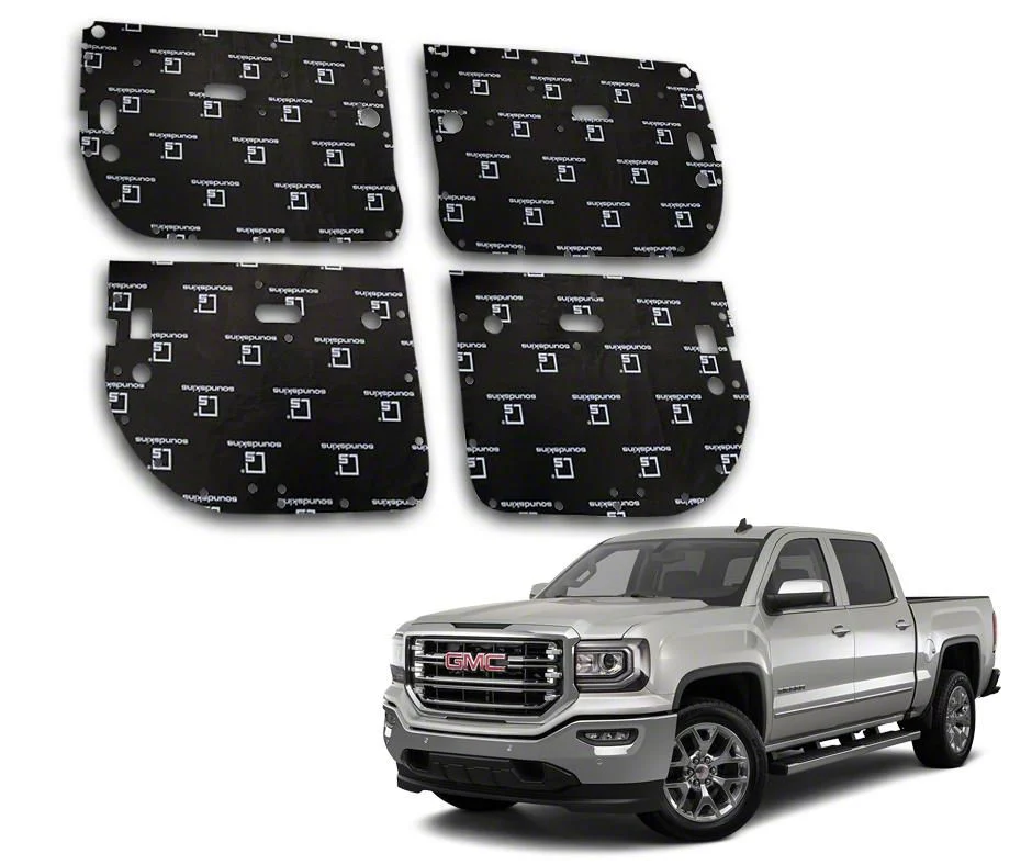 SoundSkins Pro Pre-Cut Sound Dampening Kit; Door (14-18 Sierra 1500 Crew Cab)