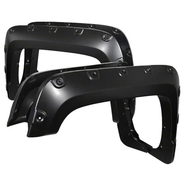 Terrain Fender Flares; Smooth Matte Black (16-18 Sierra 1500)