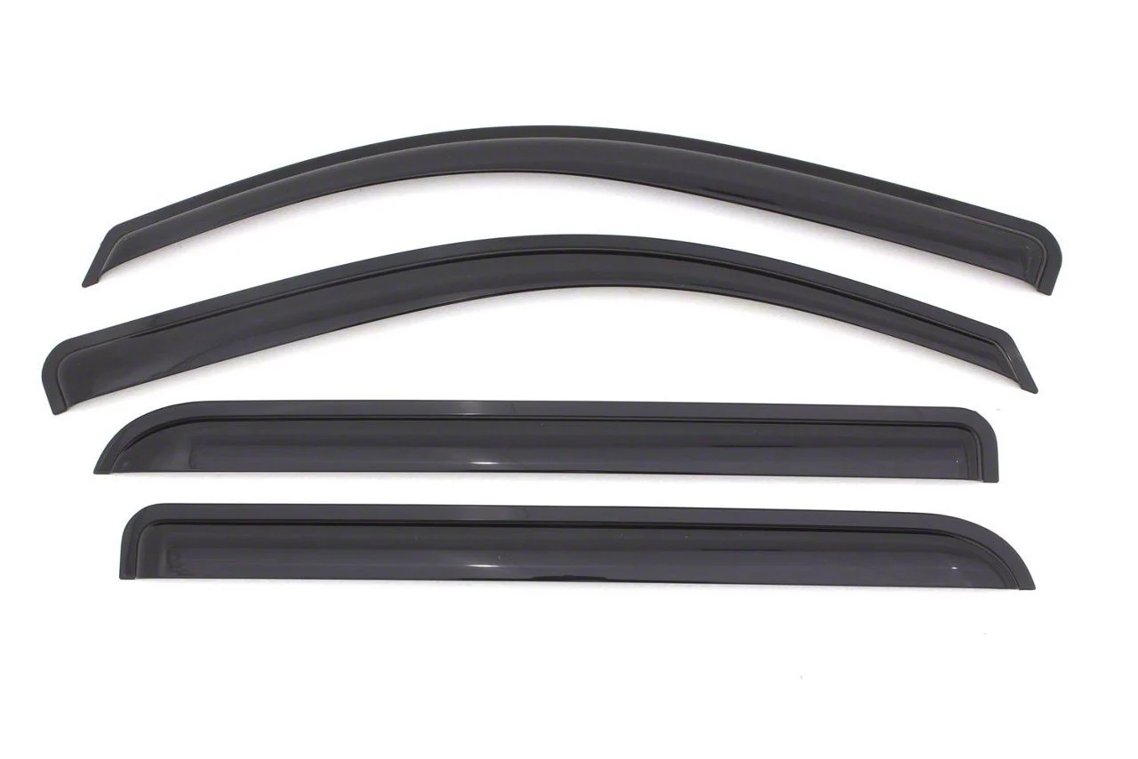 Ventvisor Window Deflectors; Front and Rear; Dark Smoke (14-18 Sierra 1500 Crew Cab)