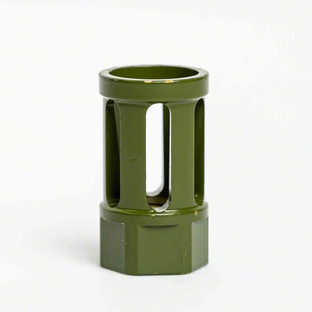 Bird Cage Design AR-15 Rifle Barrel Antenna Tip Flash Hider; Olive Drab/Army Green (Universal; Some Adaptation May Be Required)