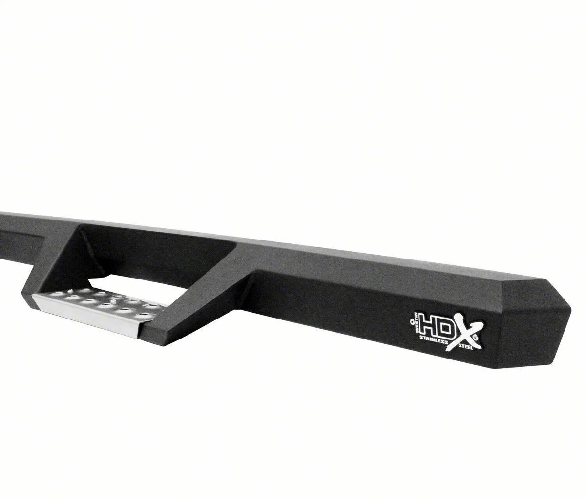 Westin HDX Stainless Wheel-to-Wheel Drop Nerf Side Step Bars; Textured Black (20-26 Sierra 2500 HD Double Cab w/ 8-Foot Long Box)