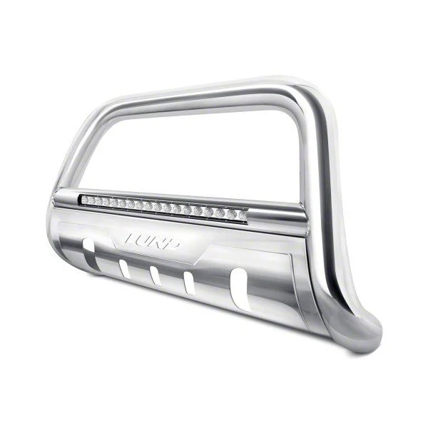LED Bull Bar; Polished (20-26 Sierra 2500 HD)