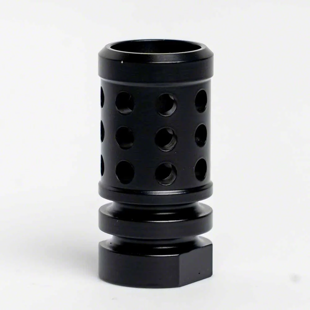 Perforated Hole Design AR-15 Rifle Barrel Antenna Tip Flash Hider; Black (Universal; Some Adaptation May Be Required)