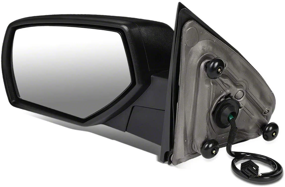 Powered Heated Towing Mirror; Driver Side; Black (15-19 Sierra 2500 HD)