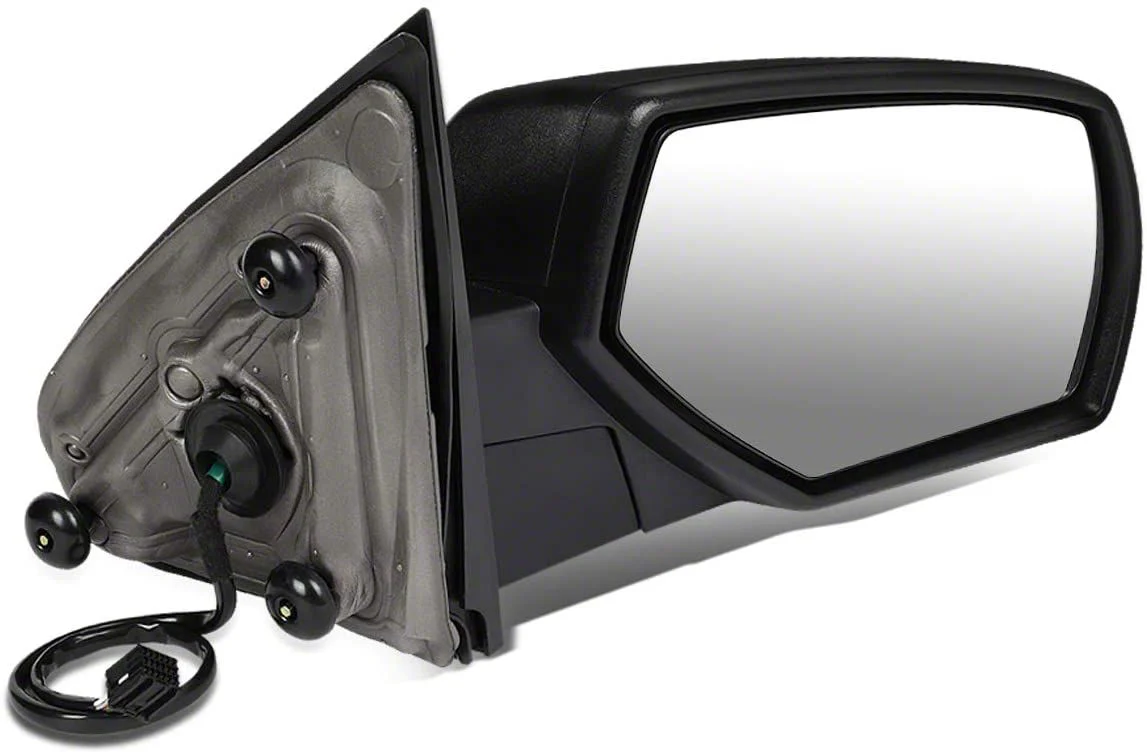 Powered Heated Towing Mirror; Passenger Side; Black (15-19 Sierra 2500 HD)