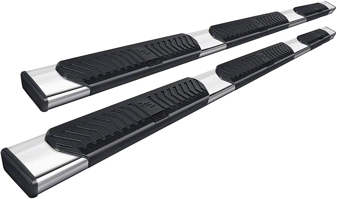 Westin R5 M-Series XD Wheel-to-Wheel Nerf Side Step Bars; Stainless Steel (20-26 Sierra 2500 HD Crew Cab w/ 8-Foot Long Box)