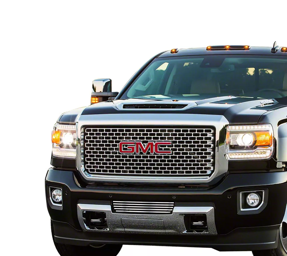 Stainless Steel Billet Lower Grille Insert; Chrome (15-19 Sierra 2500 HD)