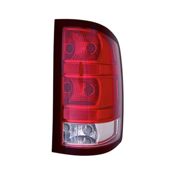 CAPA Replacement Tail Light; Chrome Housing; Red/Clear Lens; Passenger Side (11-14 Sierra 2500 HD)