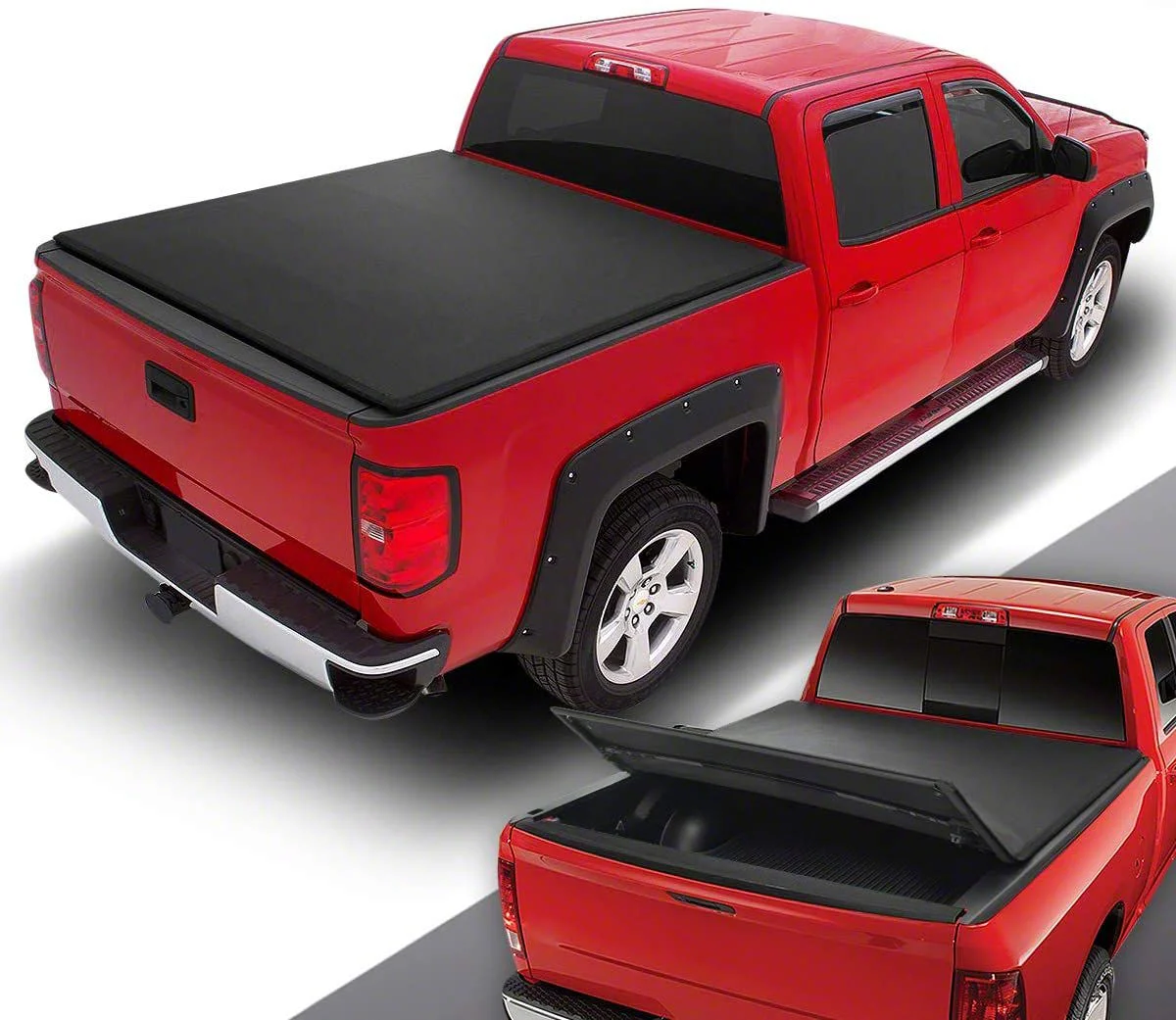 Tri-Fold Soft Tonneau Cover (15-19 Sierra 2500 HD w/ 8-Foot Long Box)
