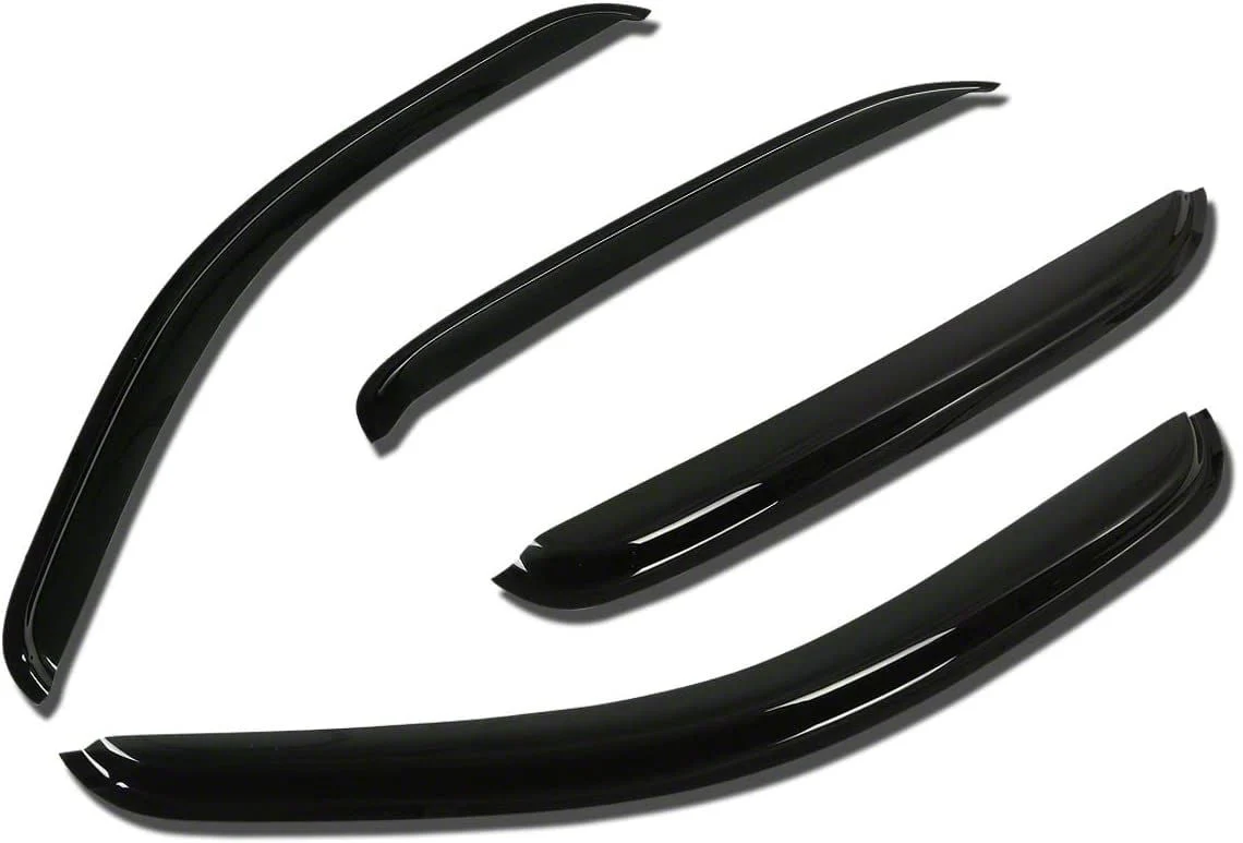 Window Visors; Dark Smoke; Front and Rear (07-14 Sierra 2500 HD Crew Cab)