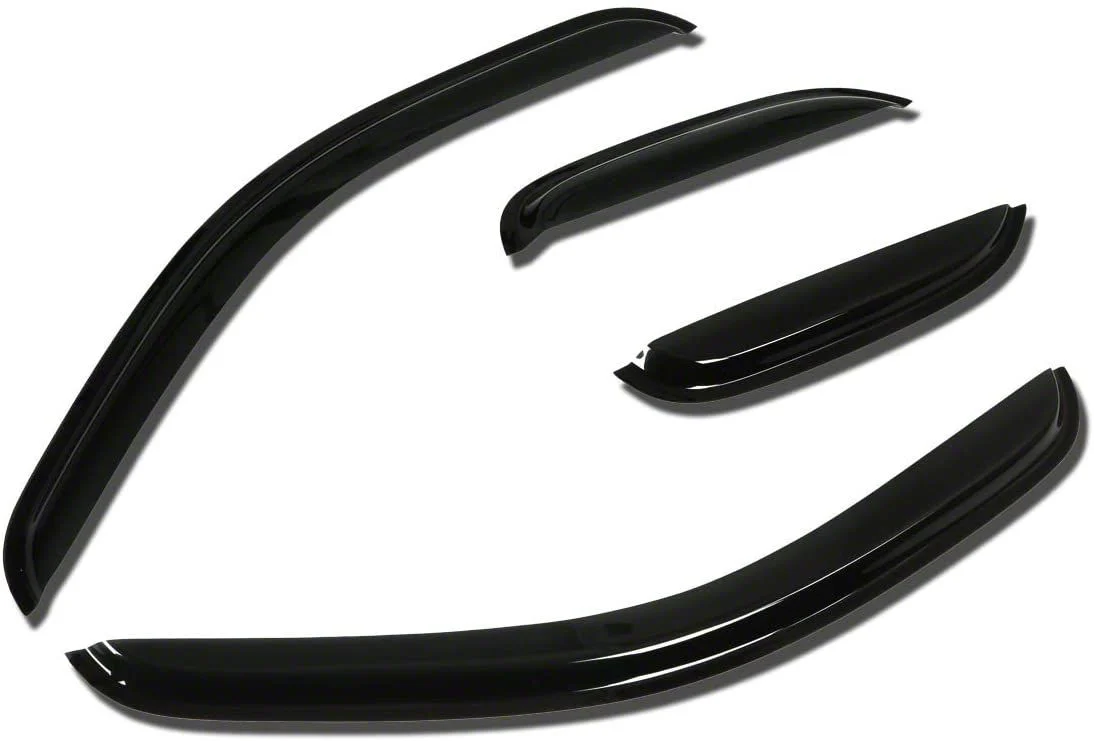 Window Visors; Dark Smoke; Front and Rear (07-14 Sierra 2500 HD Extended Cab)