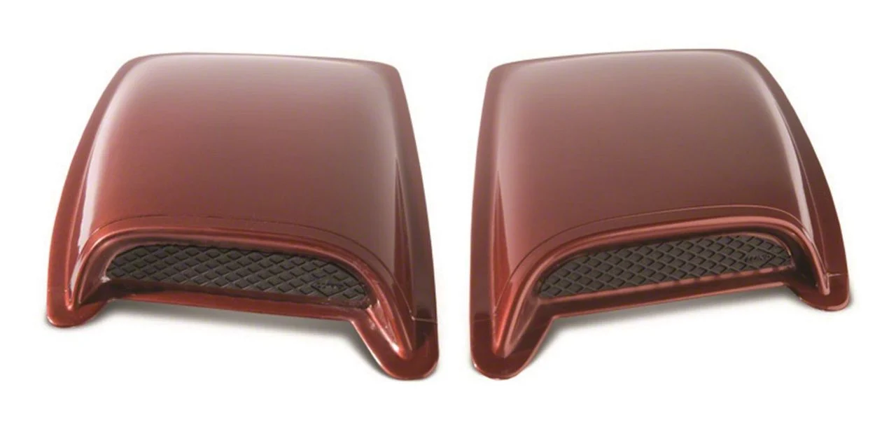 2-Piece Eclipse Hood Scoops; Smooth Black; Medium (07-13 Silverado 1500)