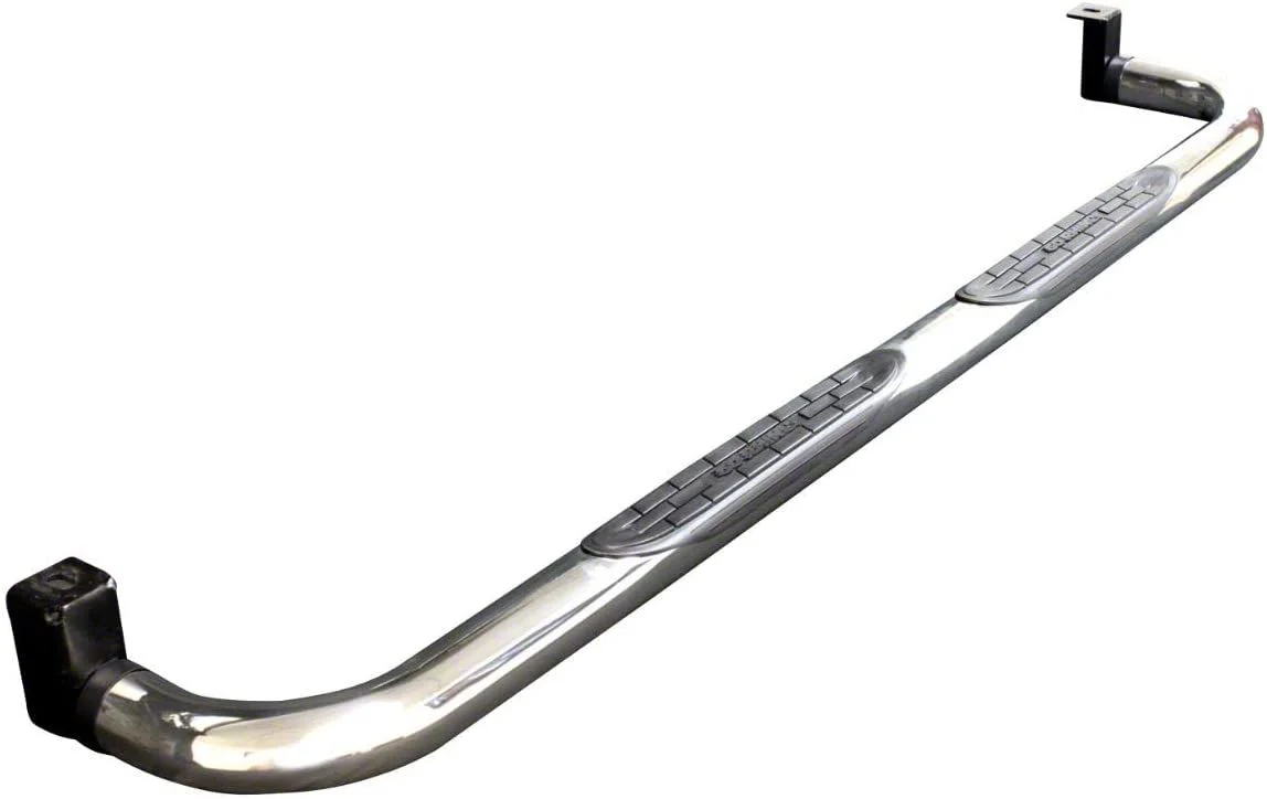 Go Rhino 3-Inch 4000 Series Cab Length Side Step Bars; Polished (19-26 Silverado 1500 Crew Cab)