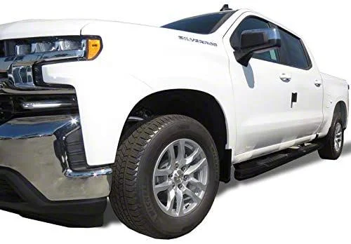 5-Inch Extreme Side Step Bars; Matte Black (19-26 Silverado 1500 Crew Cab)