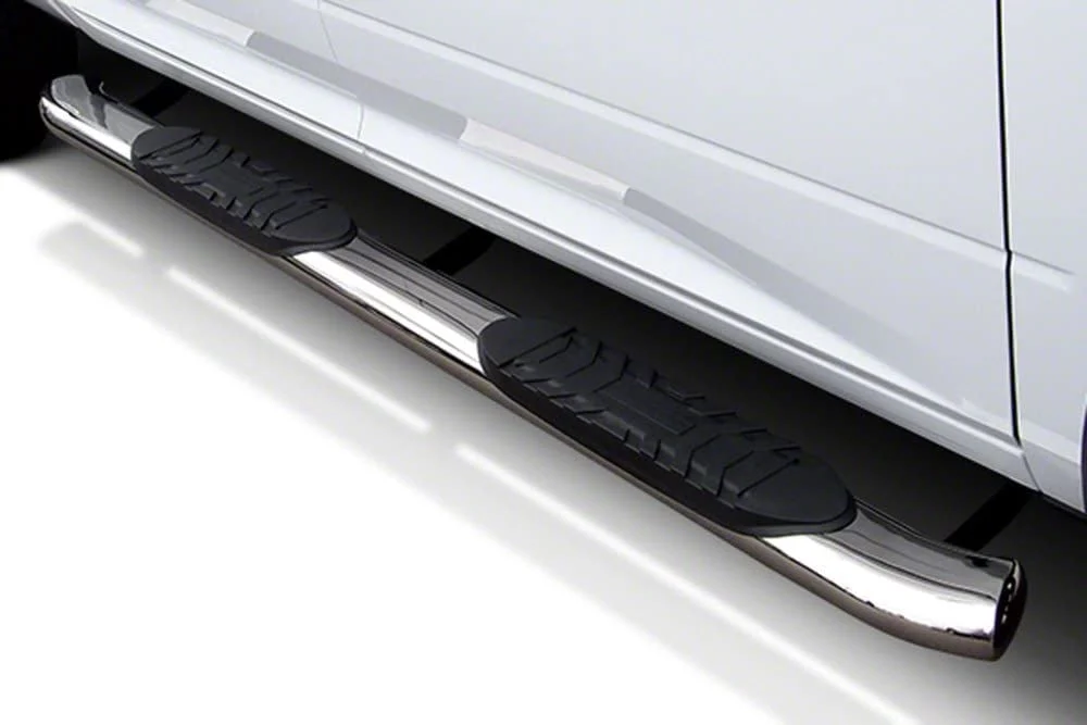 5-Inch Extreme Side Step Bars; Stainless Steel (07-18 Silverado 1500 Extended/Double Cab)