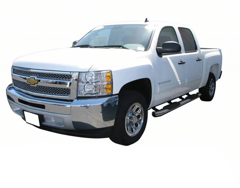5-Inch Extreme Side Step Bars; Stainless Steel (07-18 Silverado 1500 Crew Cab)