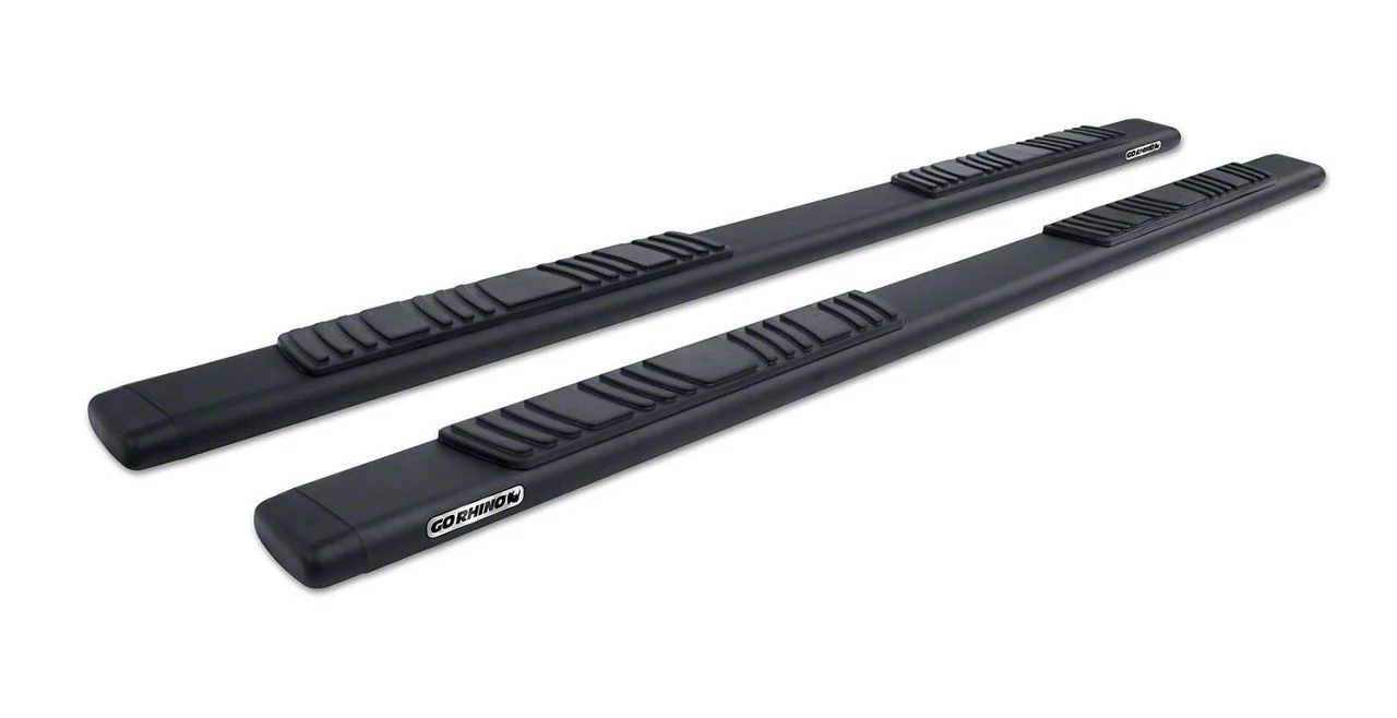Go Rhino 5-Inch OE Xtreme Low Profile Side Step Bars; Textured Black (19-26 Silverado 1500 Double Cab)