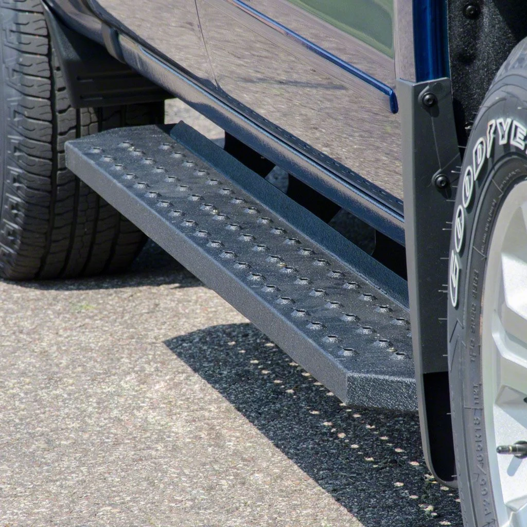 RidgeStep 6.50-Inch Running Boards without Mounting Brackets; Textured Black (07-26 Silverado 1500 Crew Cab)