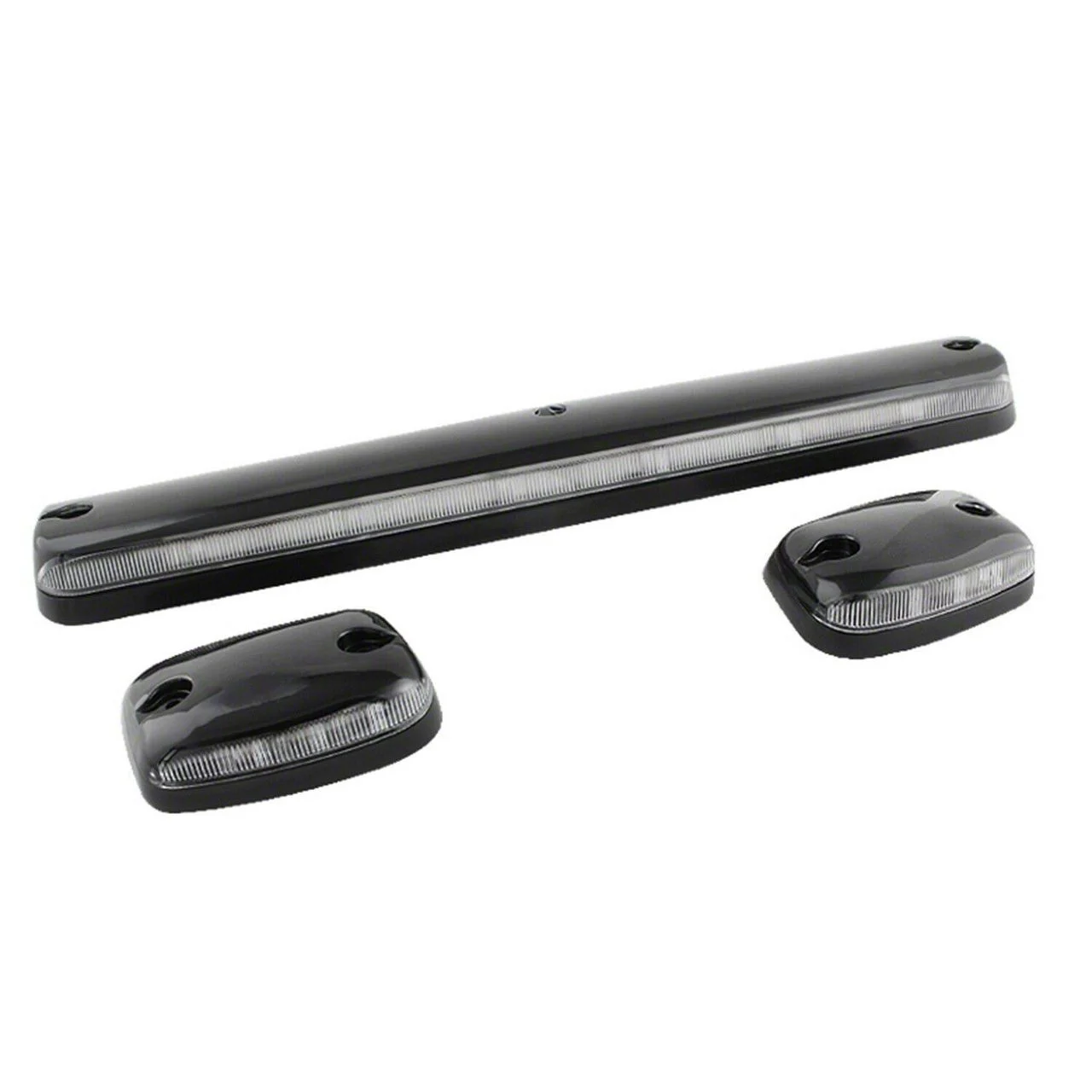 Amber LED Cab Roof Lights; Clear (07-13 Silverado 1500)
