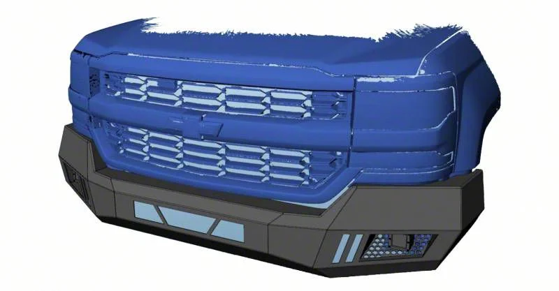 Armour Front Bumper; Black (19-21 Silverado 1500)