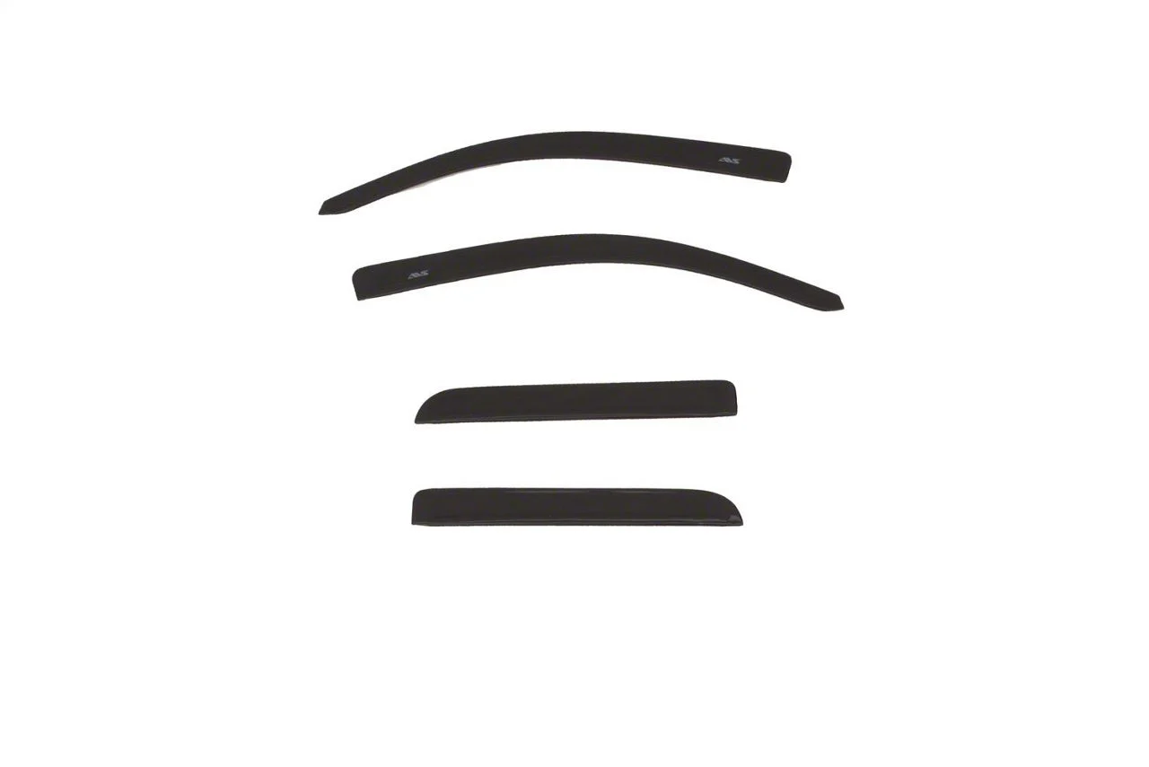 Low Profile Color-Match Ventvisor Window Deflectors; Front and Rear; Black (14-18 Silverado 1500 Double Cab)