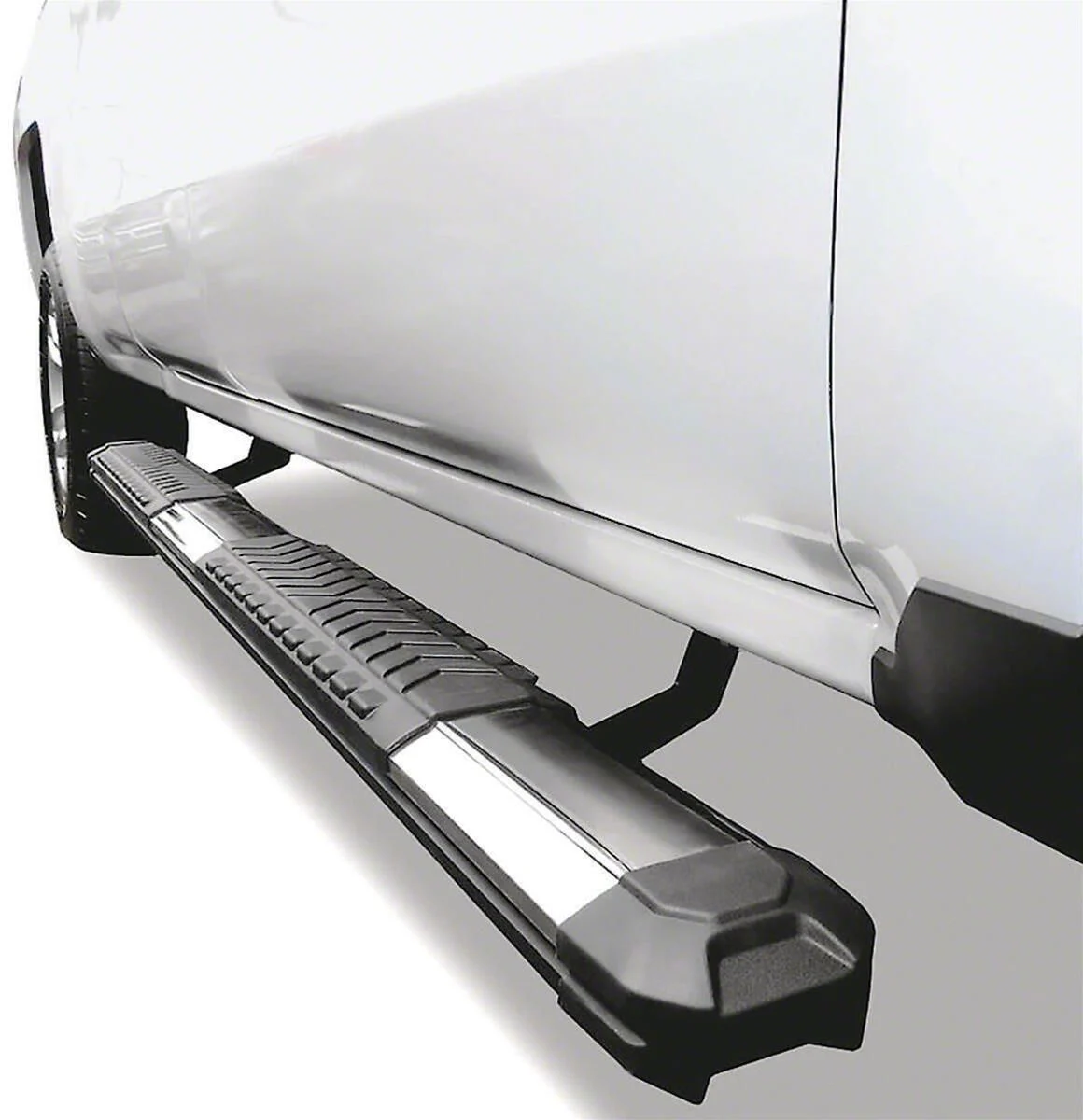 Cutlass Running Boards; Polished Aluminum (07-18 Silverado 1500 Extended/Double Cab)