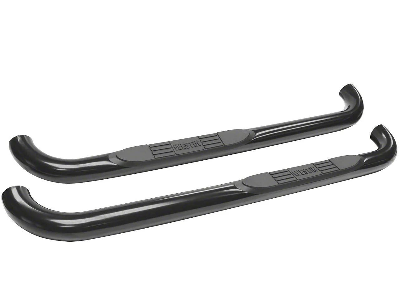 Westin E-Series 3-Inch Nerf Side Step Bars; Black (14-18 Silverado 1500 Regular Cab)