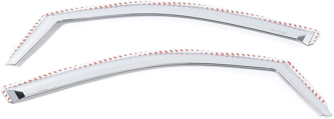 Putco Element Chrome Window Visors; Channel Mount; Front (19-26 Silverado 1500 Double Cab, Crew Cab)