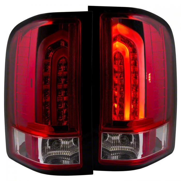 G2 LED Tail Lights; Chrome Housing; Red/Clear Lens (07-13 Silverado 1500)