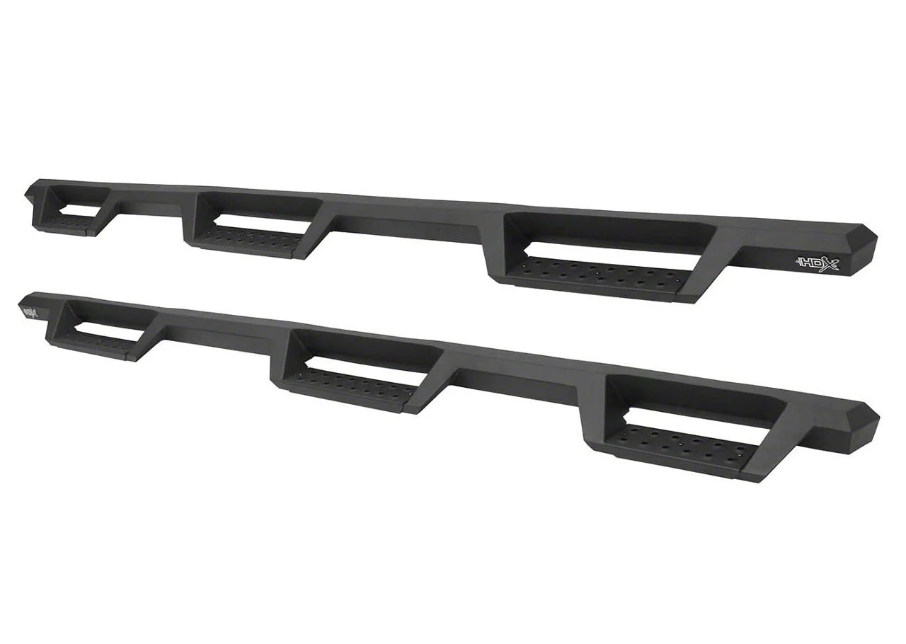 Westin HDX Drop Wheel-to-Wheel Nerf Side Step Bars; Textured Black (07-18 Silverado 1500 Crew Cab w/ 6.50-Foot Standard Box)