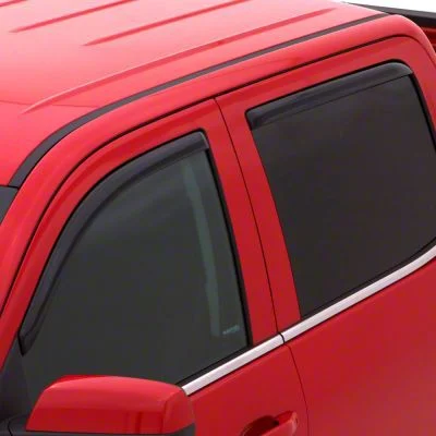 In-Channel Ventvisor Window Deflectors; Front and Rear; Dark Smoke (19-26 Silverado 1500 Double Cab)