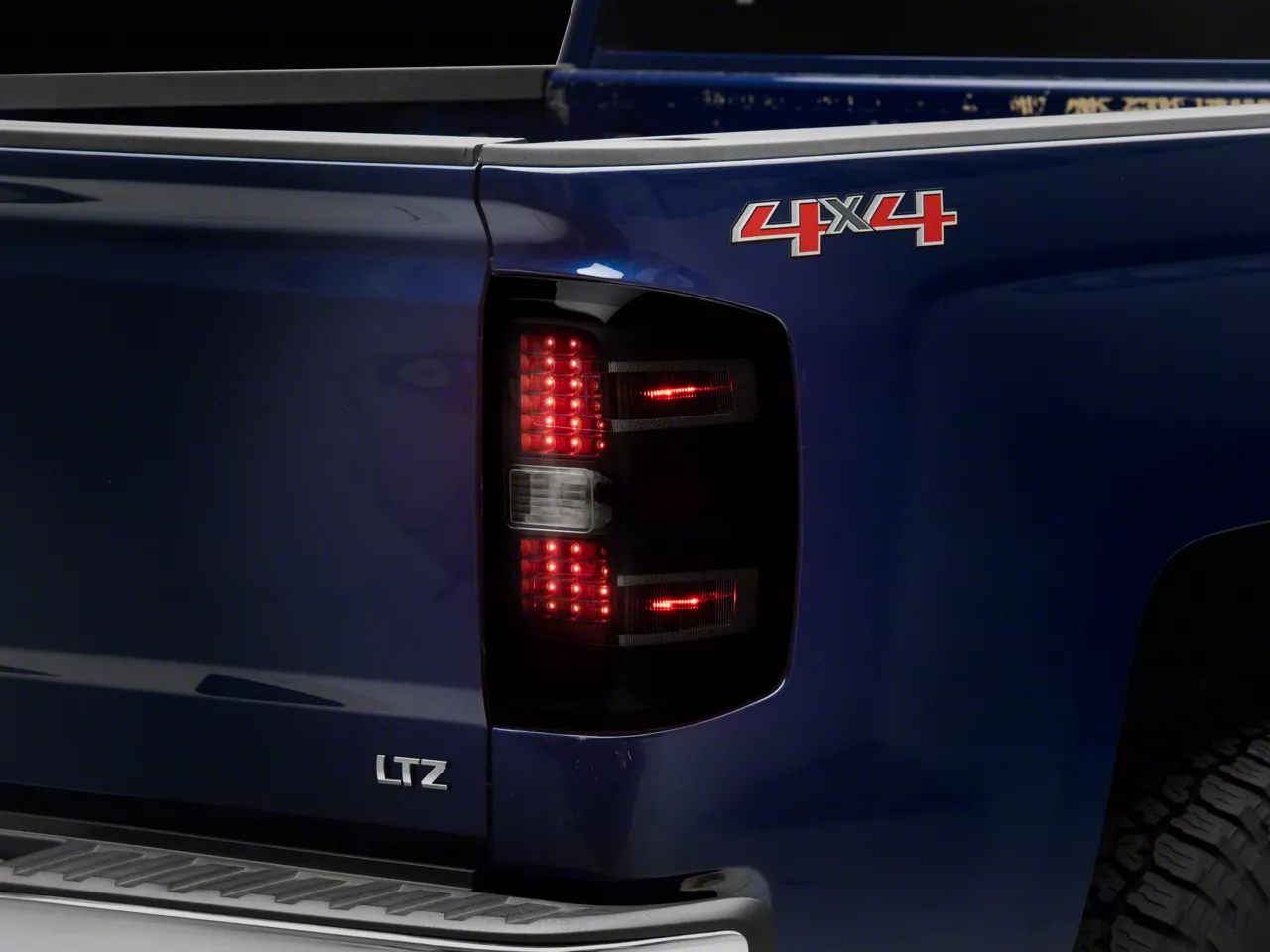 LED Tail Lights; Black Housing; Clear Lens (14-18 Silverado 1500 w/ Factory Halogen Tail Lights)