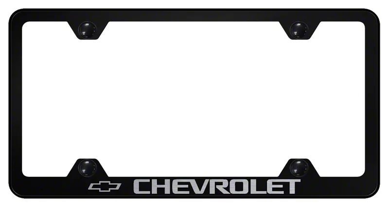 Chevrolet Laser Etched Wide Body License Plate Frame (Universal; Some Adaptation May Be Required)