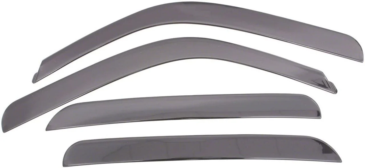 Low Profile Ventvisor Window Deflectors; Front and Rear; Dark Smoke (04-06 Silverado 1500 Crew Cab)