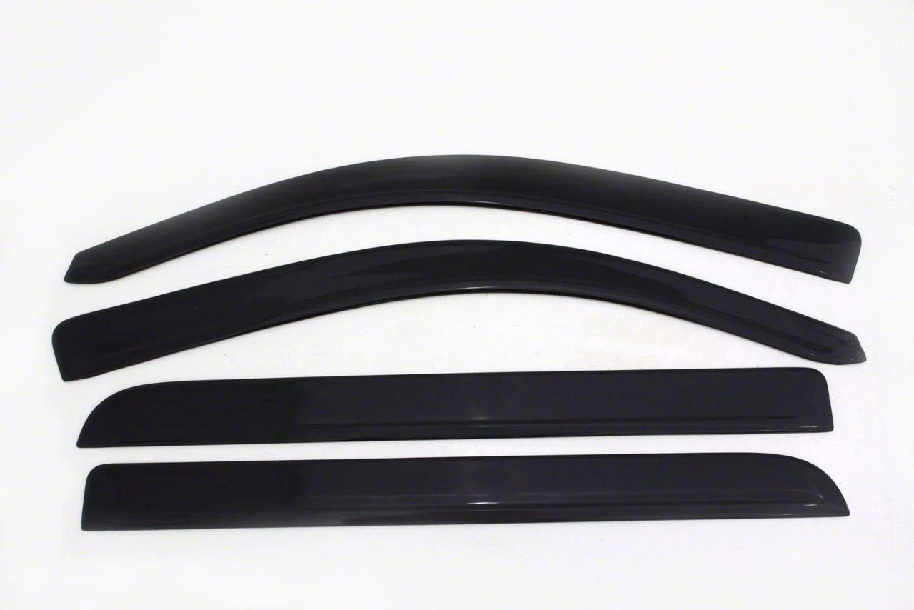 Low Profile Ventvisor Window Deflectors; Front and Rear; Dark Smoke (14-18 Silverado 1500 Crew Cab)